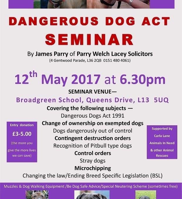 Seminar on Dog Law at Parry Welch Lacey LLP